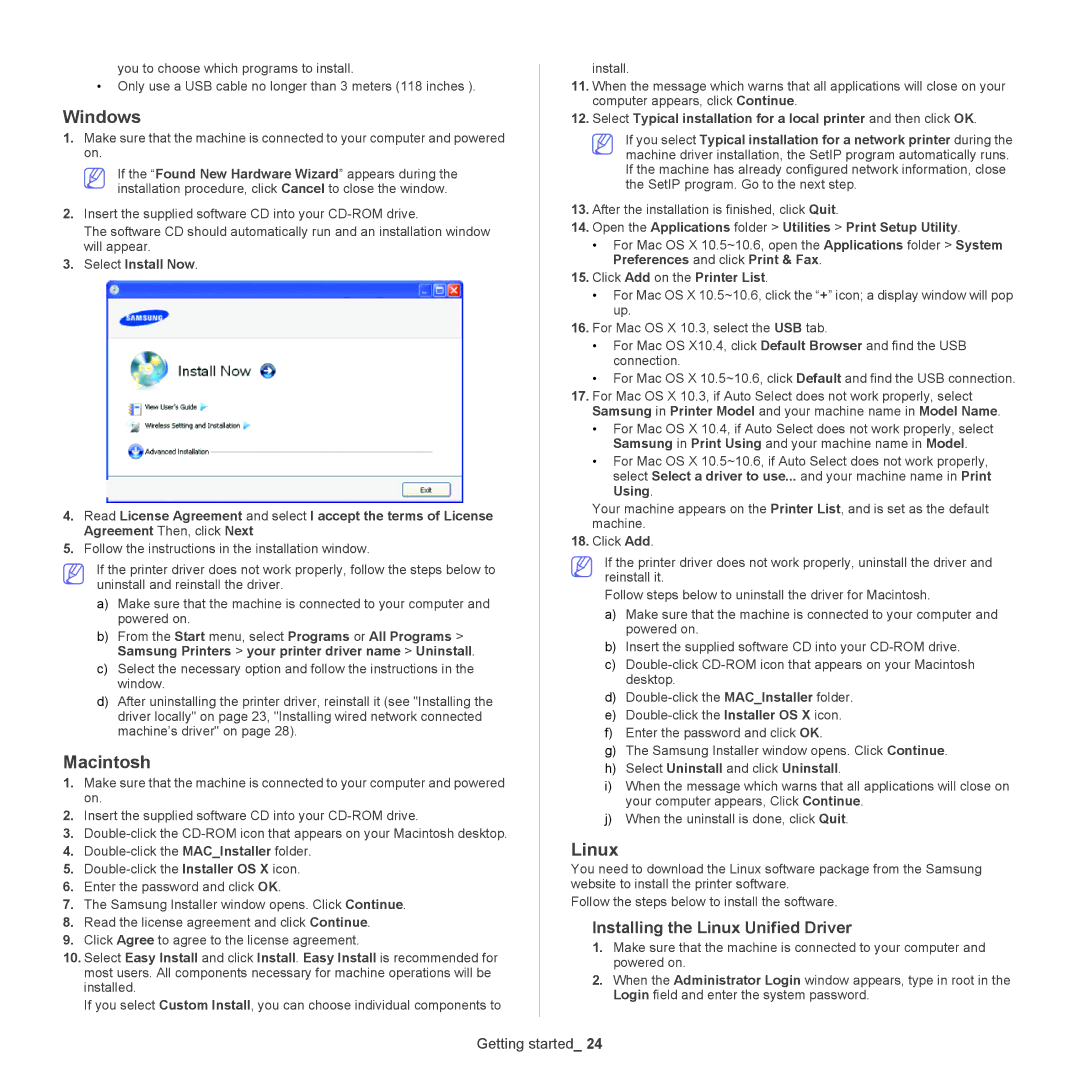 Samsung CLP-775 SERIES, CLP775ND manual Windows, Installing the Linux Unified Driver, Click Add on the Printer List 