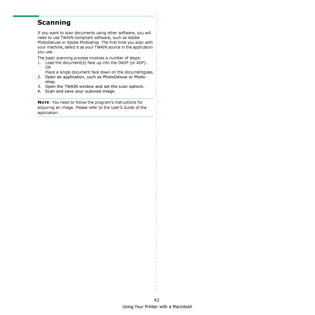 Samsung CLX-216x manual Scanning 