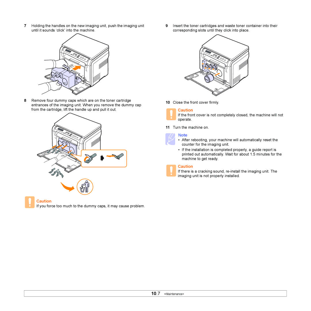 Samsung CLX-216x manual Maintenance 