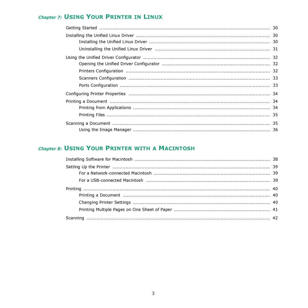 Samsung CLX-216x manual Using Your Printer in Linux 