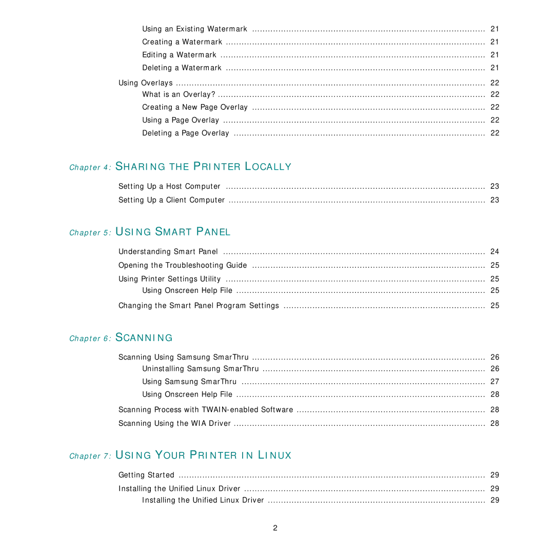 Samsung CLX-3160 manual Sharing the Printer Locally 