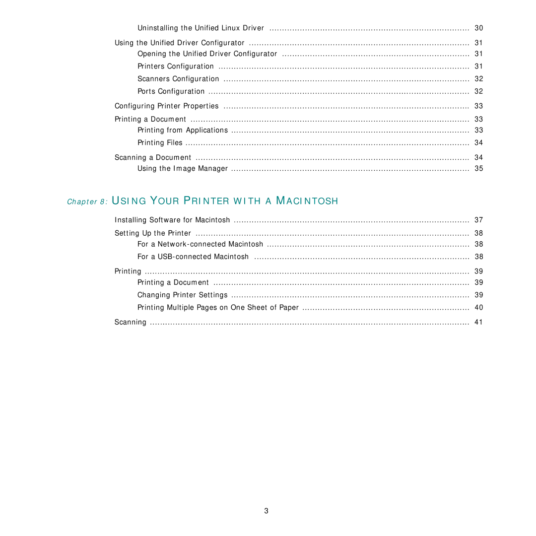 Samsung CLX-3160 manual Using Your Printer with a Macintosh 