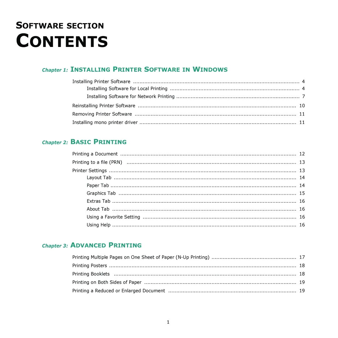 Samsung CLX-3170 manual Contents 