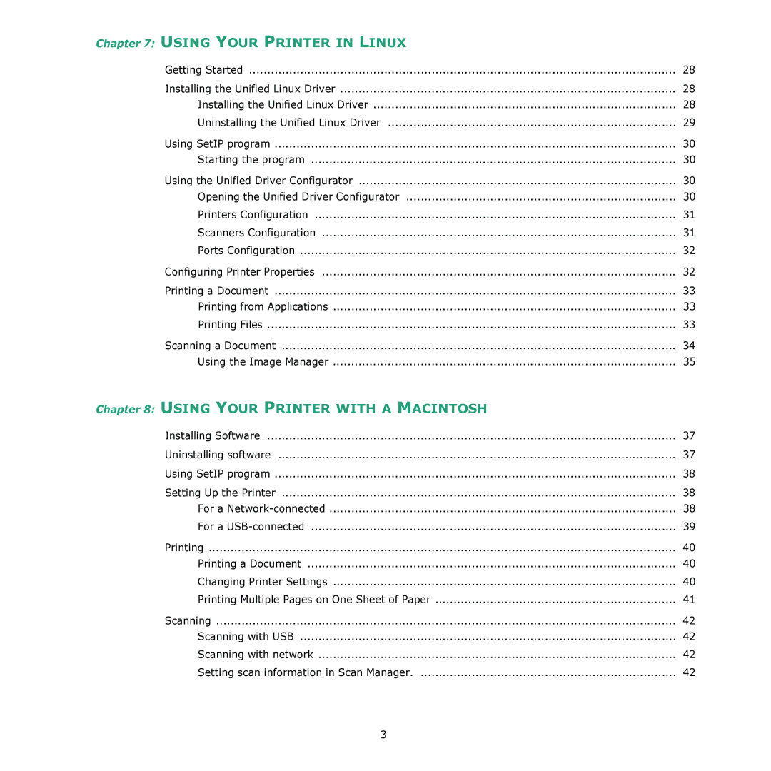 Samsung CLX-3170 manual Using Your Printer in Linux 