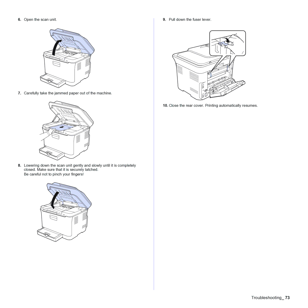 Samsung CLX-3170 manual Troubleshooting 