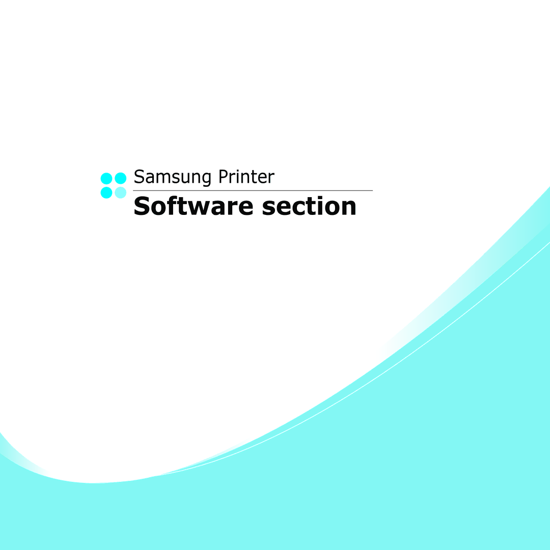 Samsung CLX-3170 manual Software section 