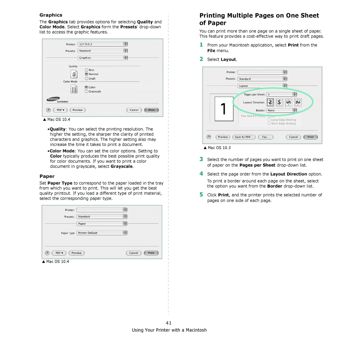 Samsung CLX-3175FN, CLX-3175FW, CLX-3175N, CLX-3170FN manual Printing Multiple Pages on One Sheet of Paper, Graphics 