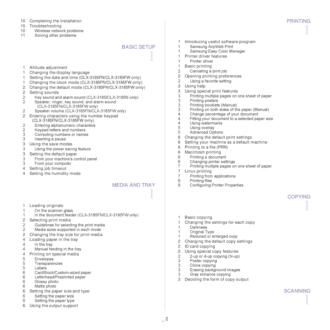 Samsung CLX-318X manual Completing the Installation Troubleshooting, Using the save modes, Setting the default paper 