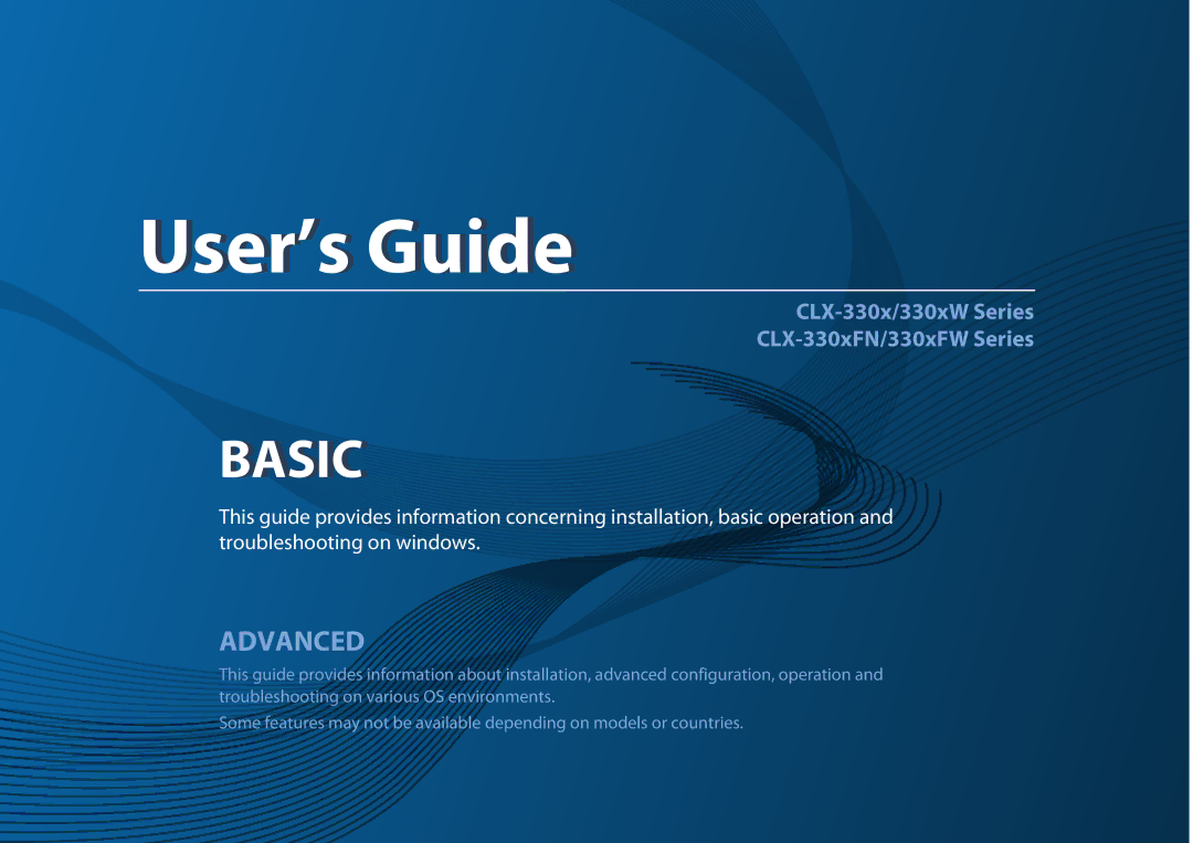 Samsung CLX-3305FW manual User’s Guide 