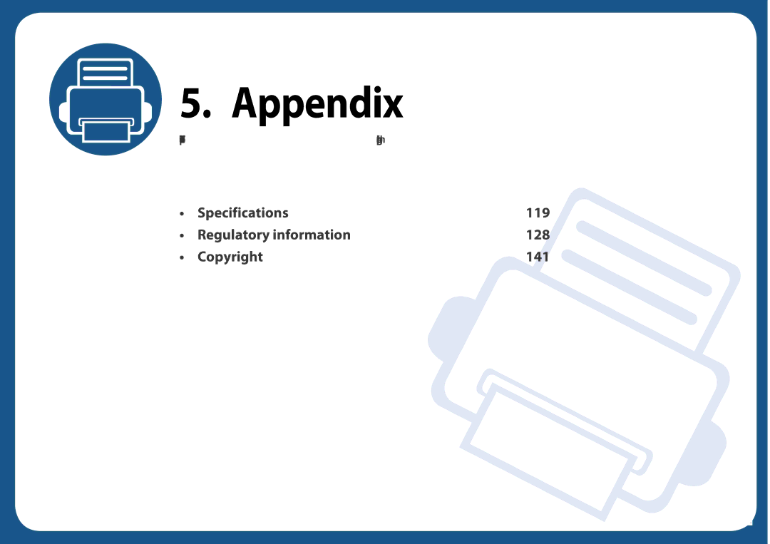 Samsung CLX-3305FW manual Appendix 