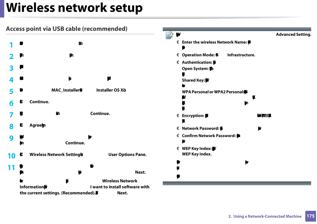 Samsung CLX-3305FW manual Name Ssid of the access point you want to use and click Next 