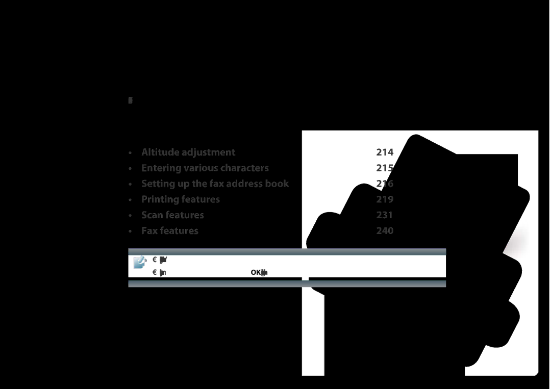 Samsung CLX-3305FW manual Special Features 