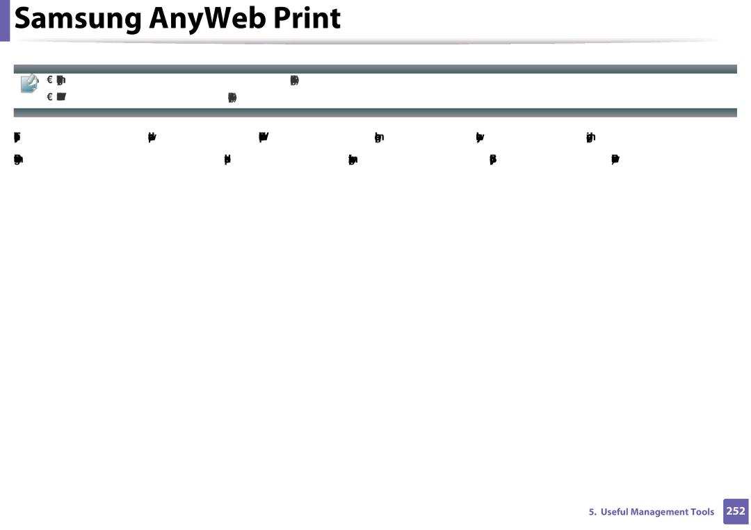 Samsung CLX-3305FW manual Samsung AnyWeb Print 