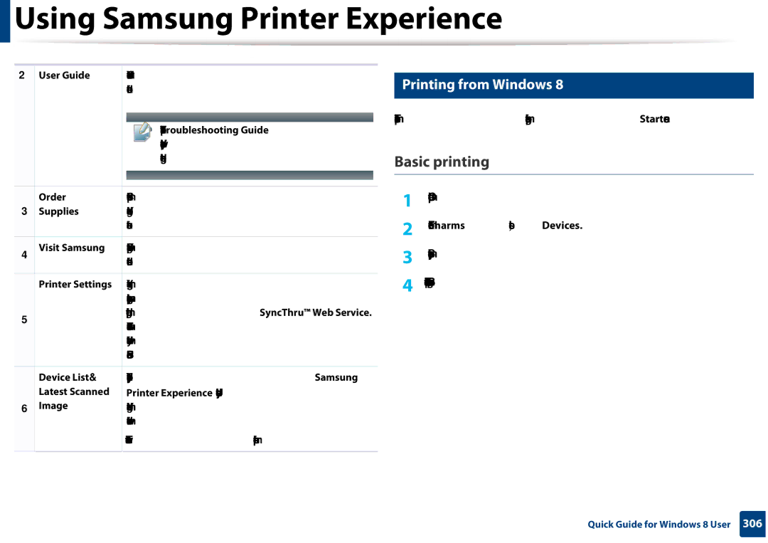 Samsung CLX-3305FW manual Basic printing, Printing from Windows 