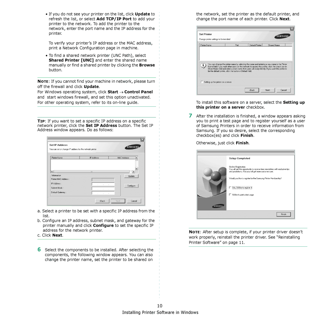 Samsung CLX-6240 Series, CLX-6200 manual Installing Printer Software in Windows 