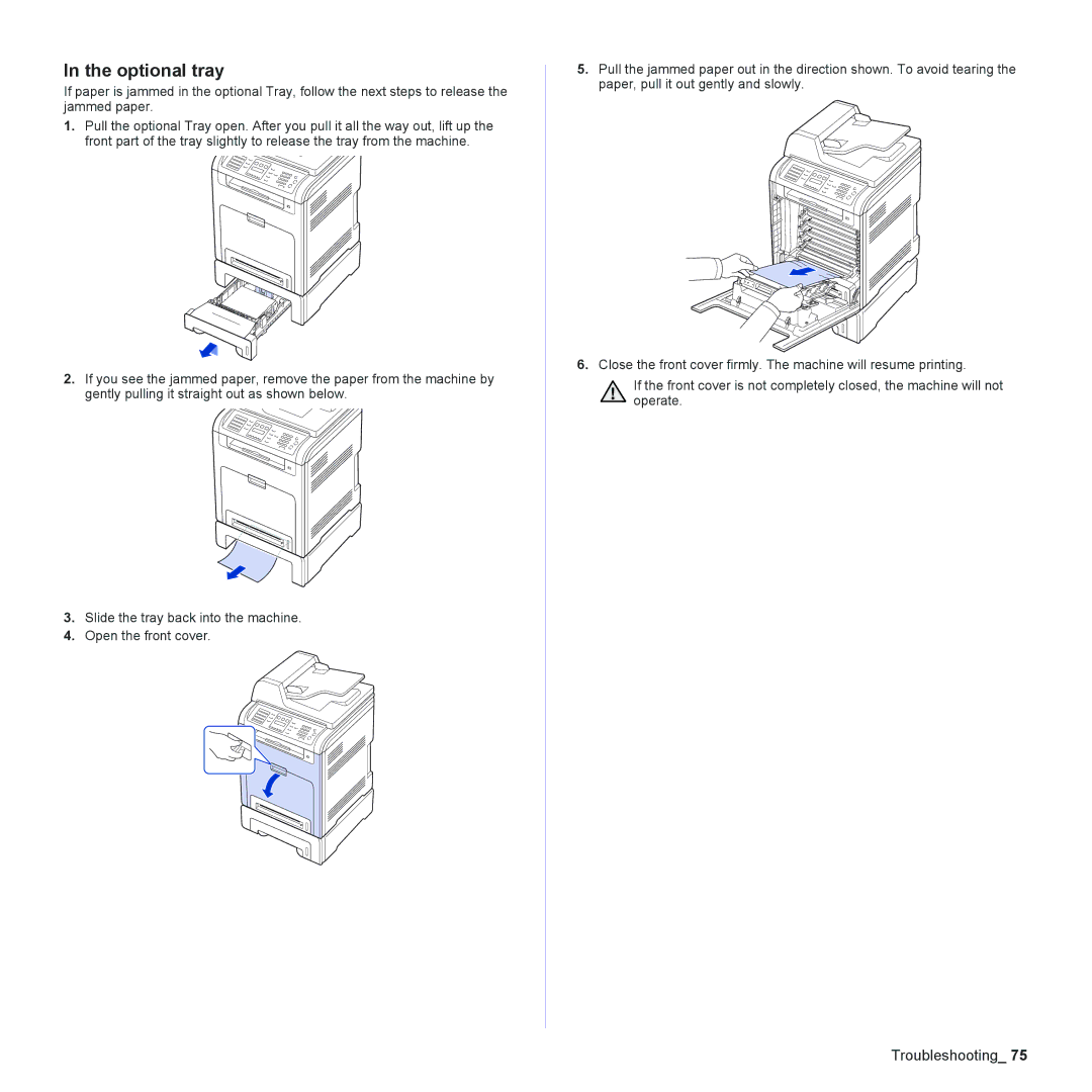 Samsung CLX-6200, CLX-6240 Series manual Optional tray 