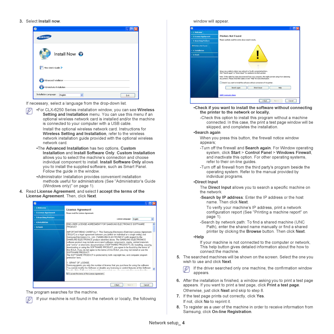 Samsung CLX-6220, CLX-6250 manual Select Install now 