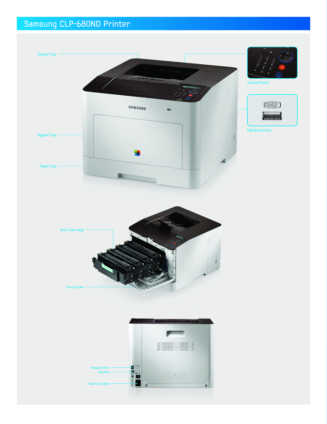 Samsung CLX-6260FW, CLX-6260FD manual Samsung CLP-680ND Printer 