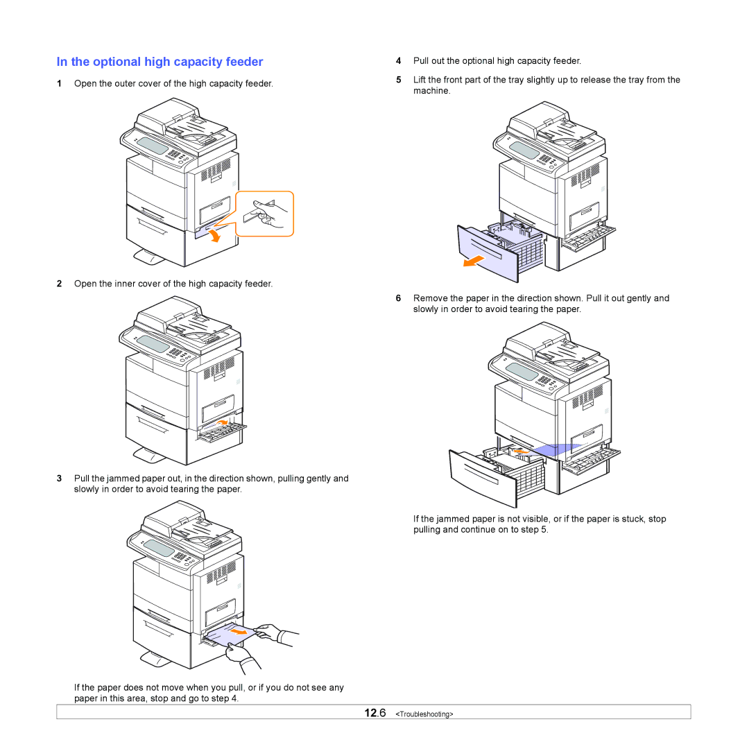 Samsung CLX-8380 manual Optional high capacity feeder 