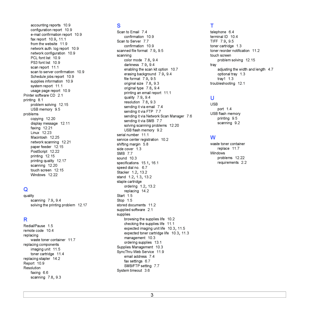 Samsung CLX-8380 manual Usb 