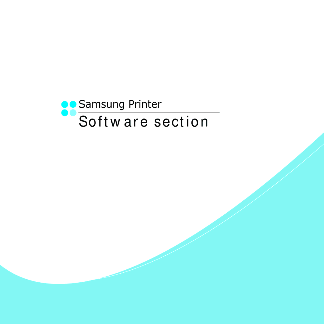 Samsung CLX-8380 manual Software section 