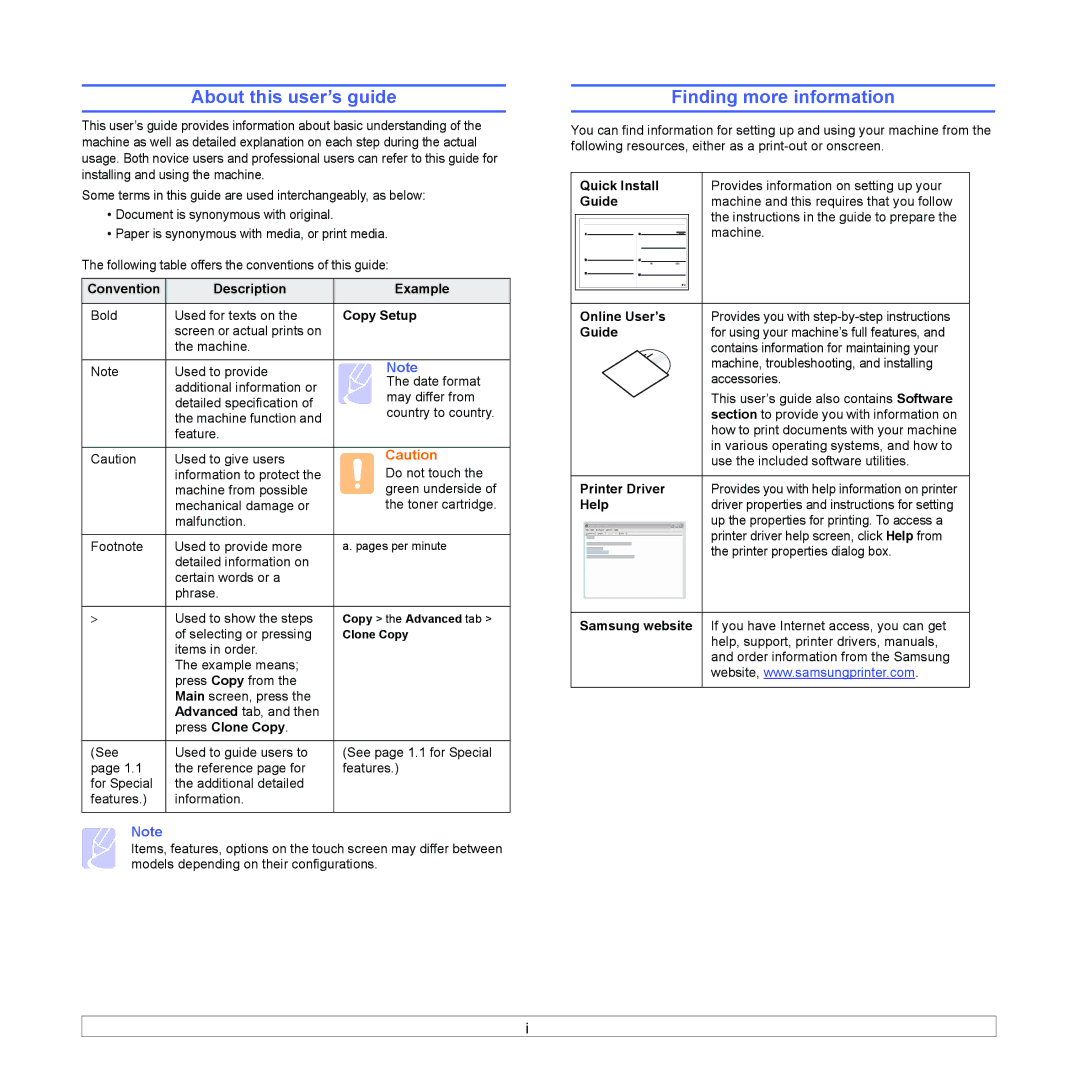 Samsung CLX-8380 manual About this user’s guide, Finding more information 