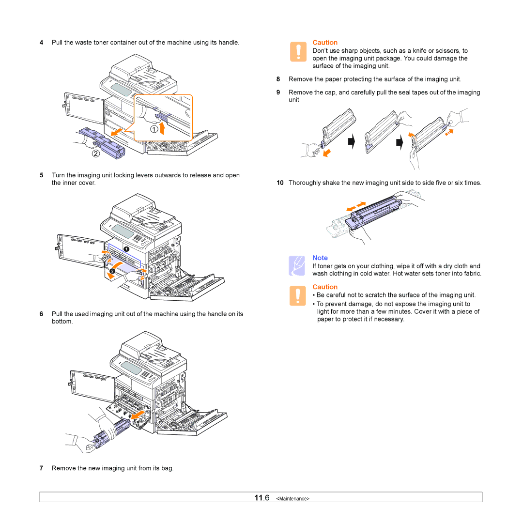 Samsung CLX-8380 manual Maintenance 