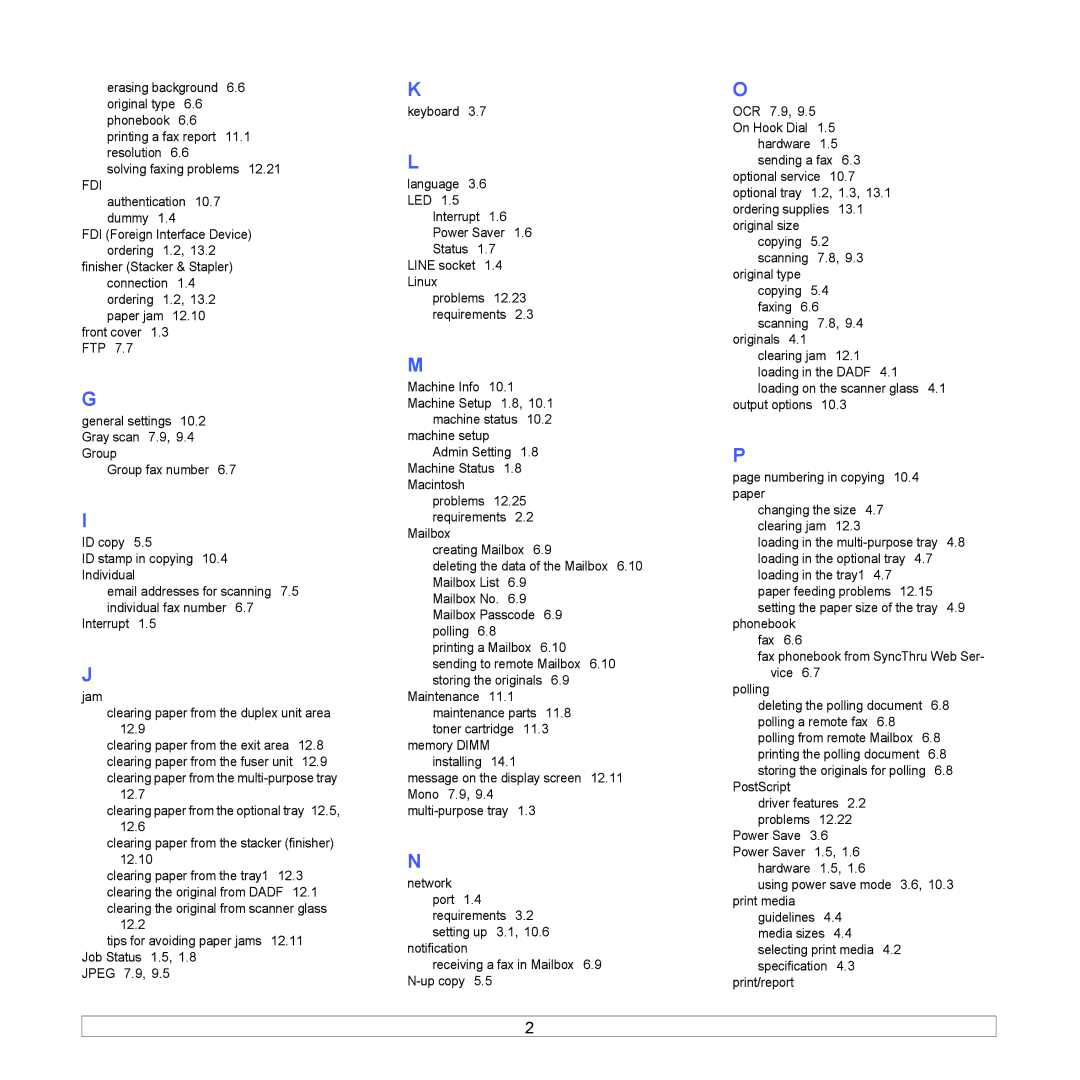 Samsung CLX-8380ND manual Fdi 