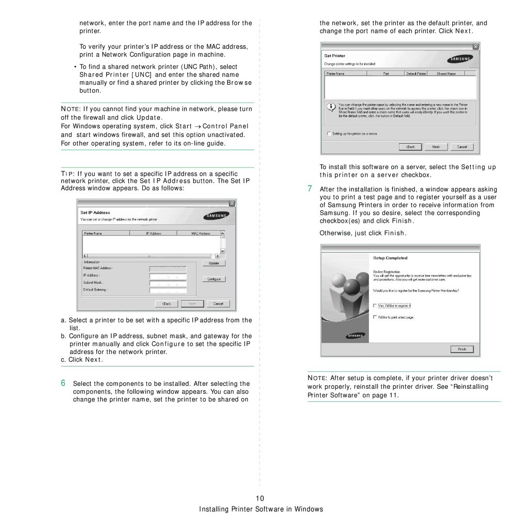 Samsung CLX-8380ND manual Installing Printer Software in Windows 