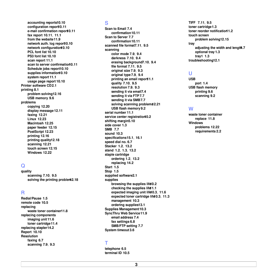 Samsung CLX-8385ND Series manual Usb 