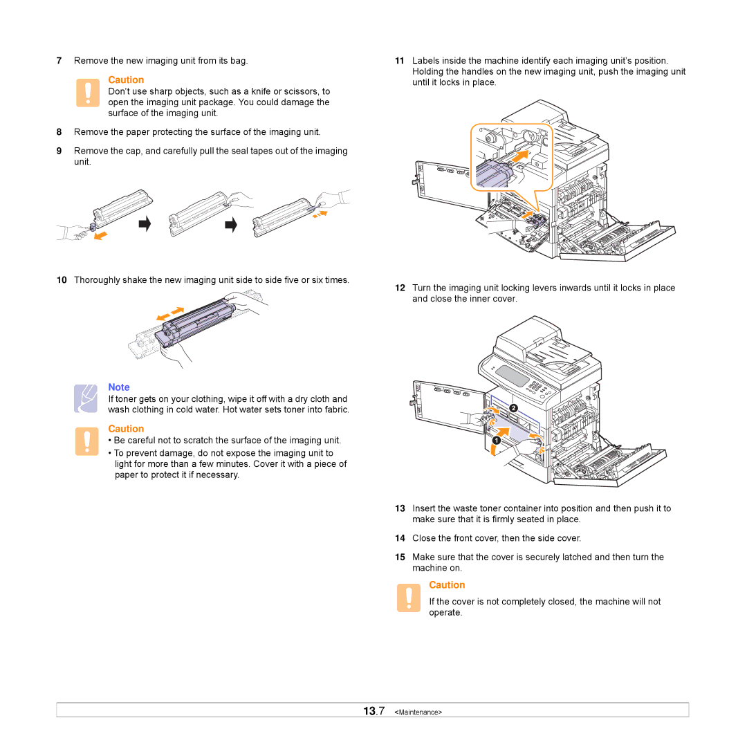 Samsung CLX-8540ND manual Maintenance 