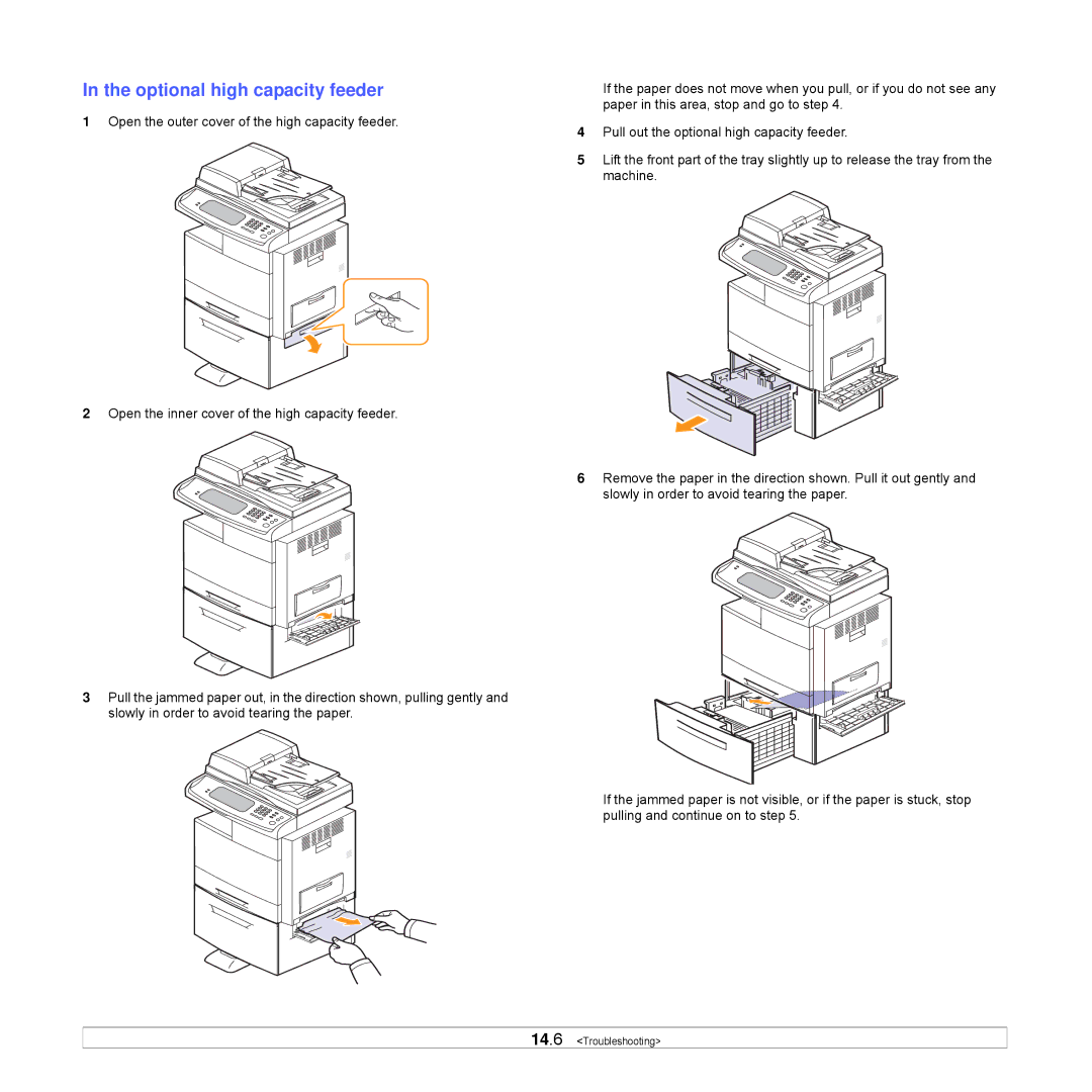 Samsung CLX-8540ND manual Optional high capacity feeder 