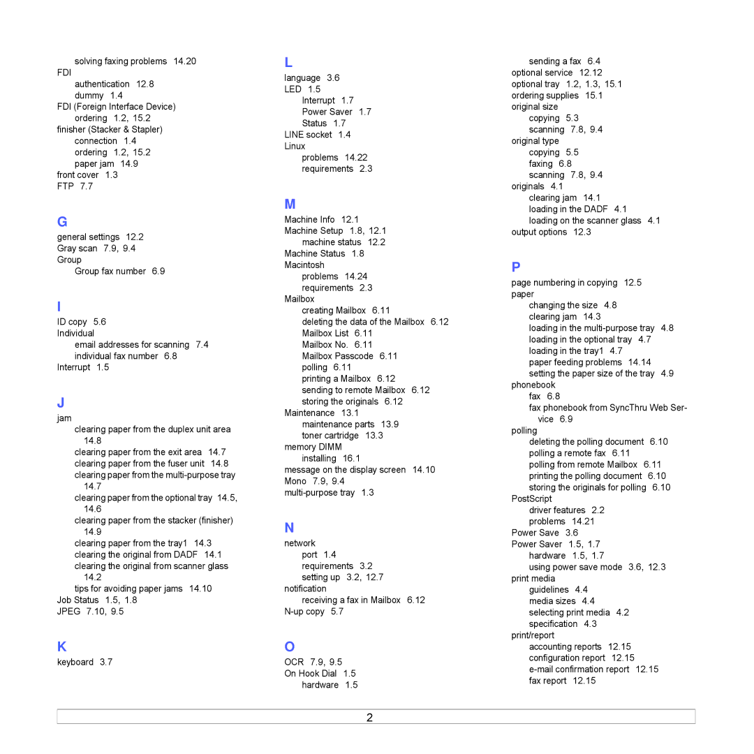 Samsung CLX-8540ND manual Fdi 