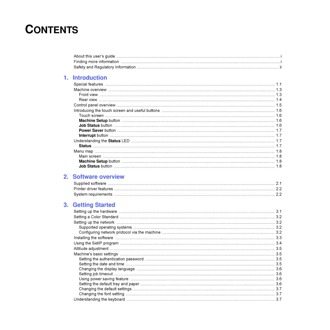 Samsung CLX-8540ND manual Contents 