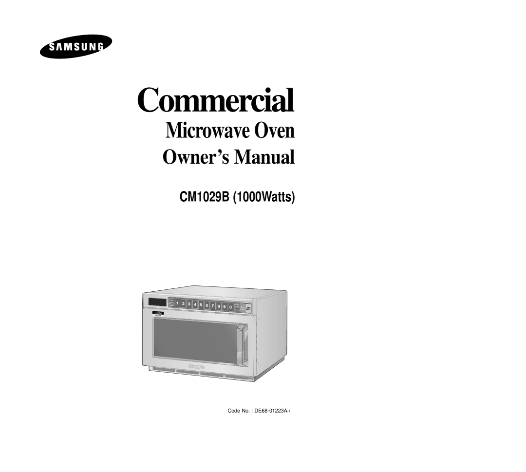 Samsung CM1029B owner manual Commercial 