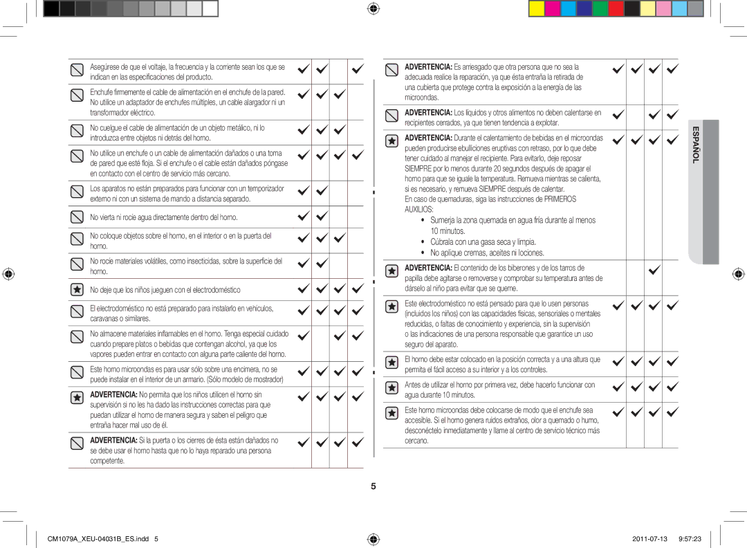 Samsung CM1079A-1/XEU manual Español 