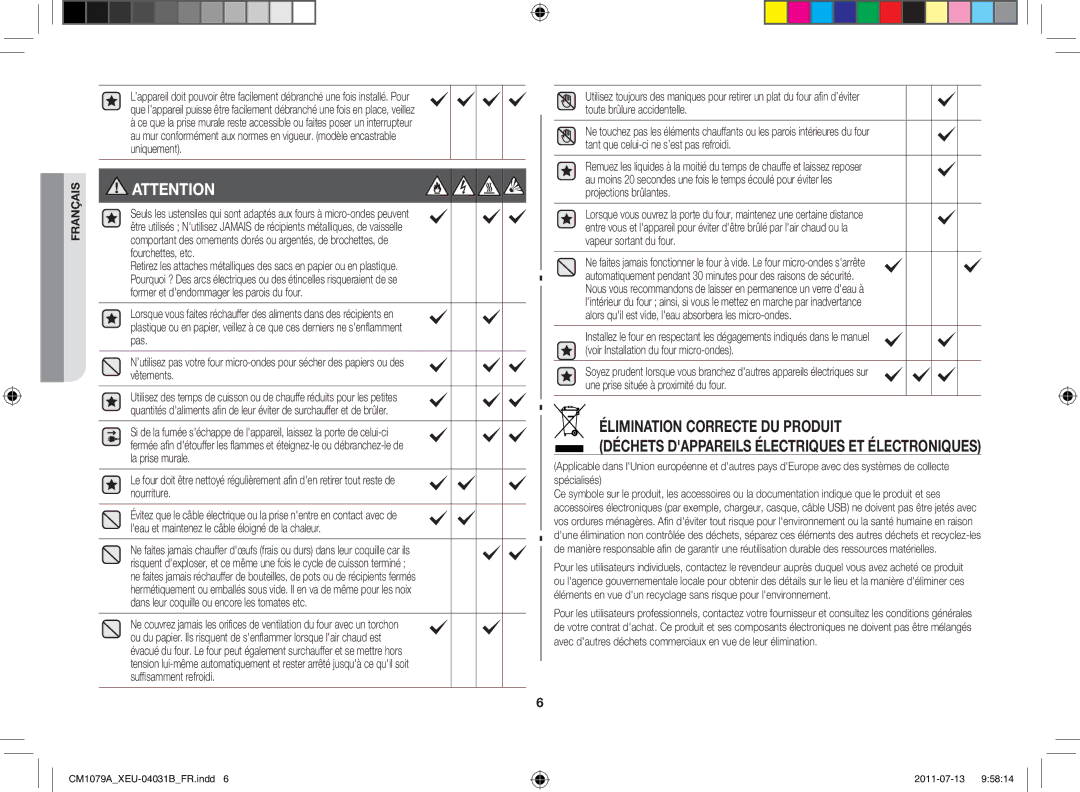 Samsung CM1079A-1/XEU manual Français 