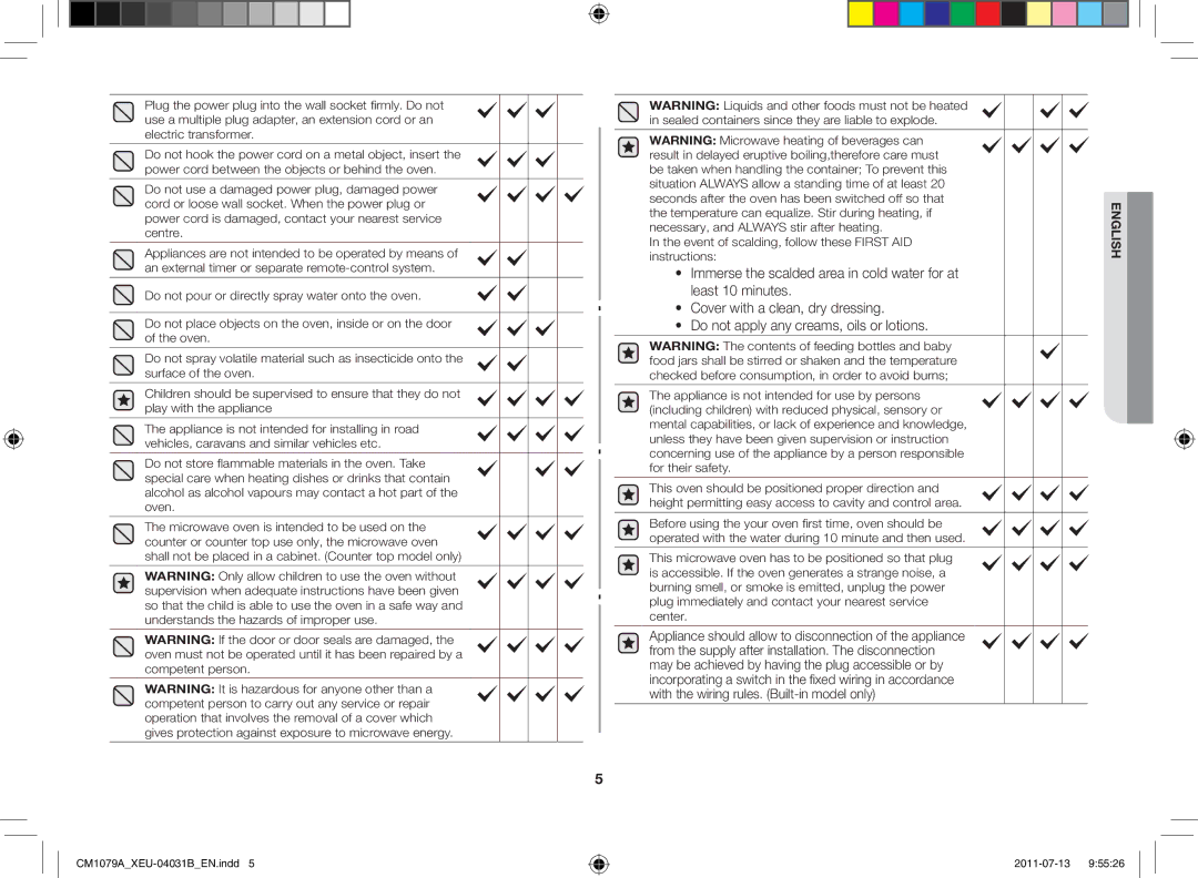 Samsung CM1079A-1/XEU manual Temperature can equalize. Stir during heating, if 