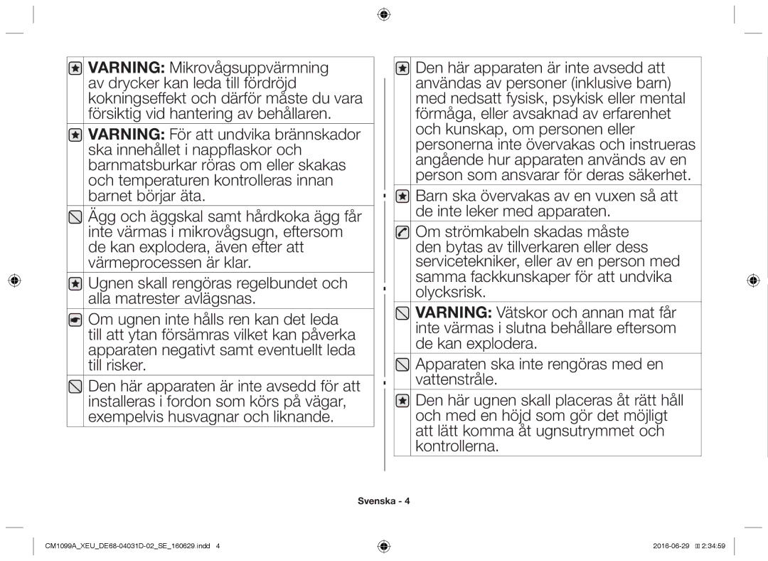 Samsung CM1099A/XEU manual Svenska 