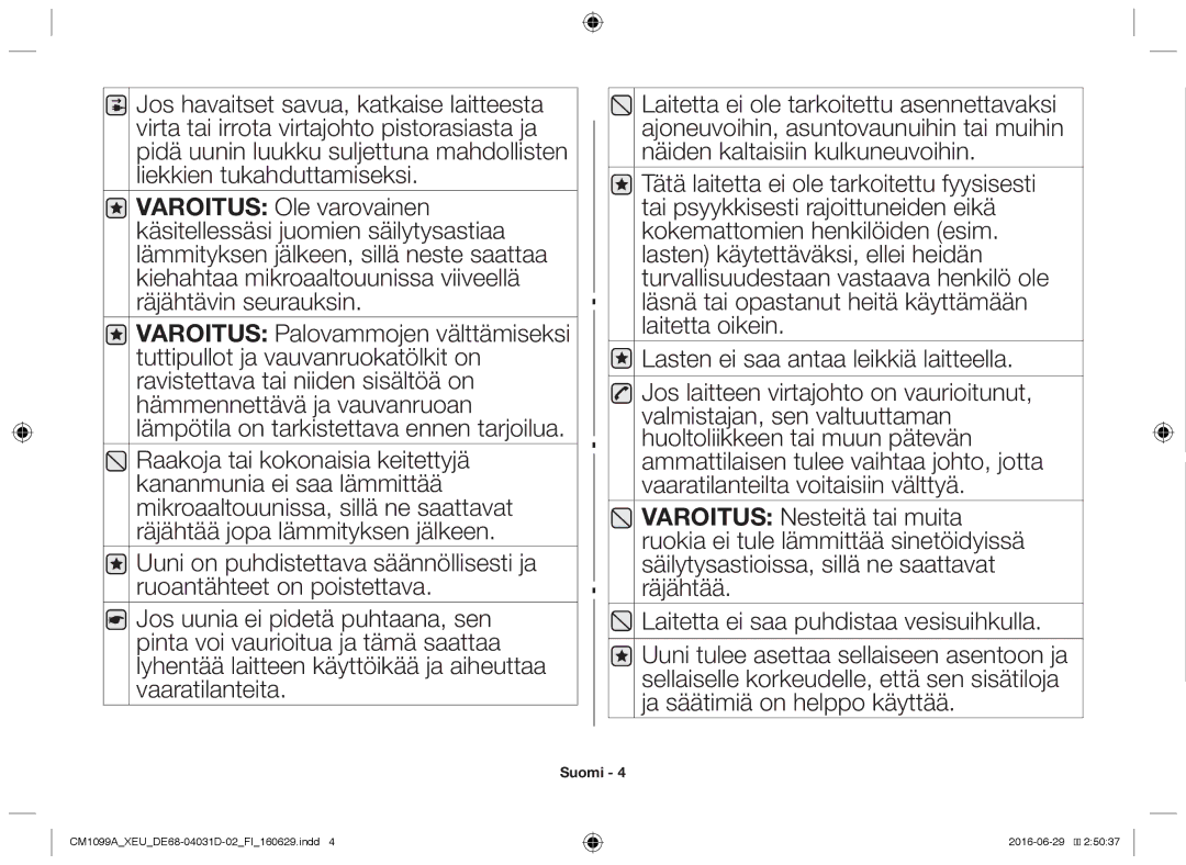 Samsung CM1099A/XEU manual Suomi 