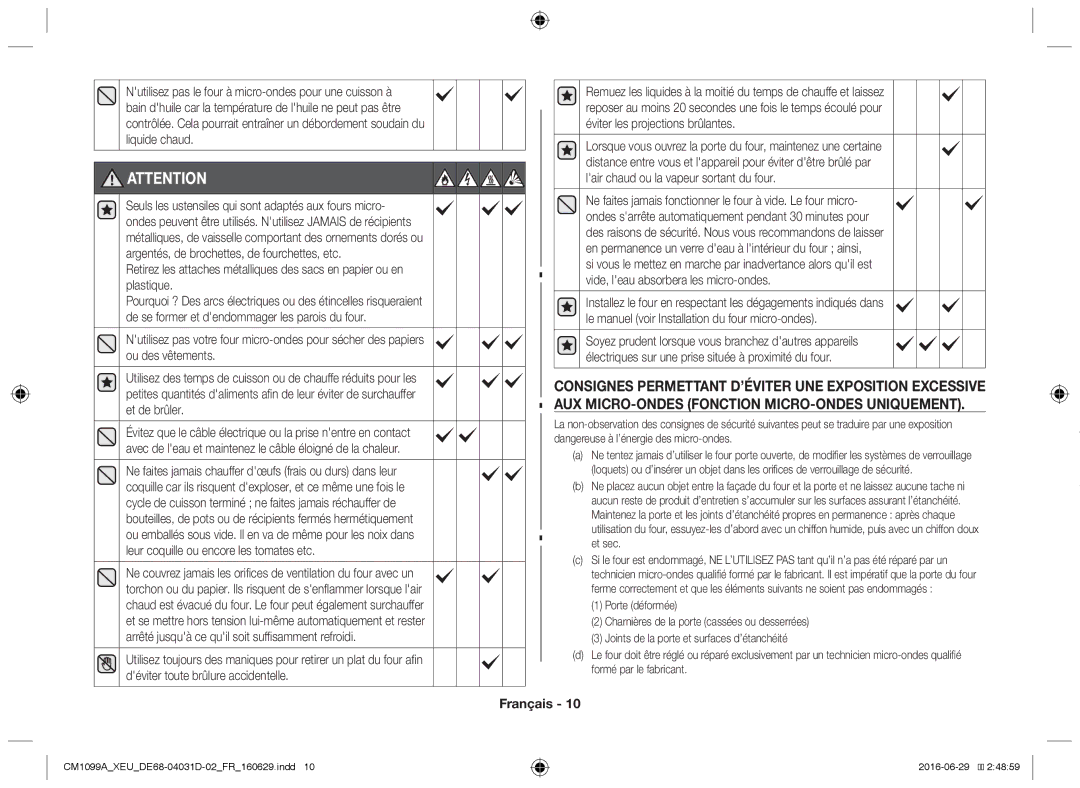 Samsung CM1099A/XEU manual Français 