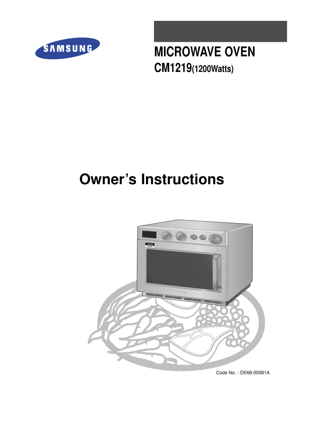 Samsung CM1219/XET, CM1219/XEF manual Owner’s Instructions 