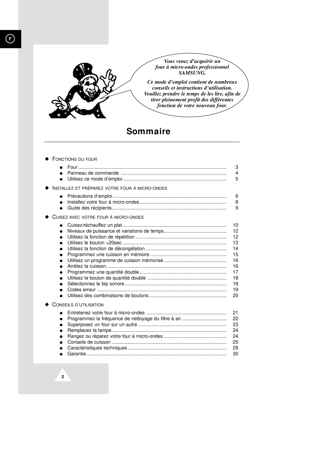 Samsung CM1229/XEF manual Sommaire 