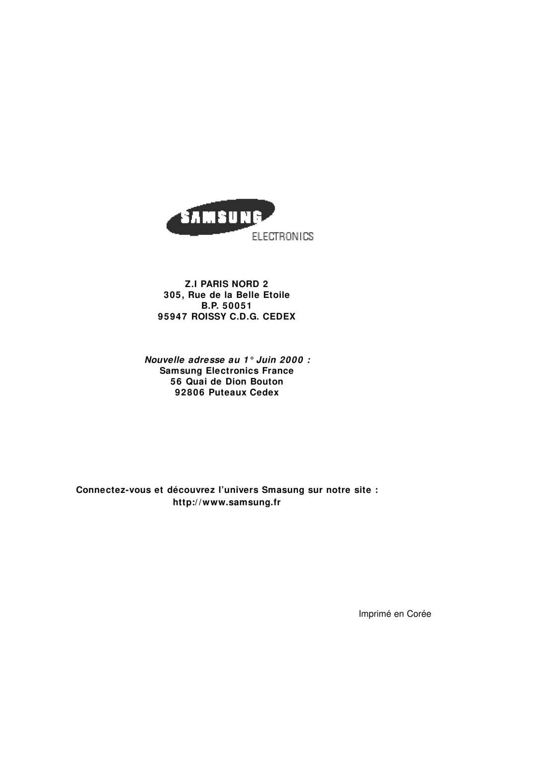 Samsung CM1229/XEF manual CET Appareil EST Distribué PAR 