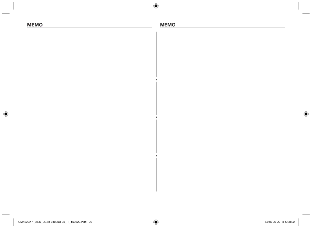 Samsung CM1529A-1/XEU, CM1329A/XEU, CM1929/XEF, CM1929A/XEU, CM1929/XET manual Memo 