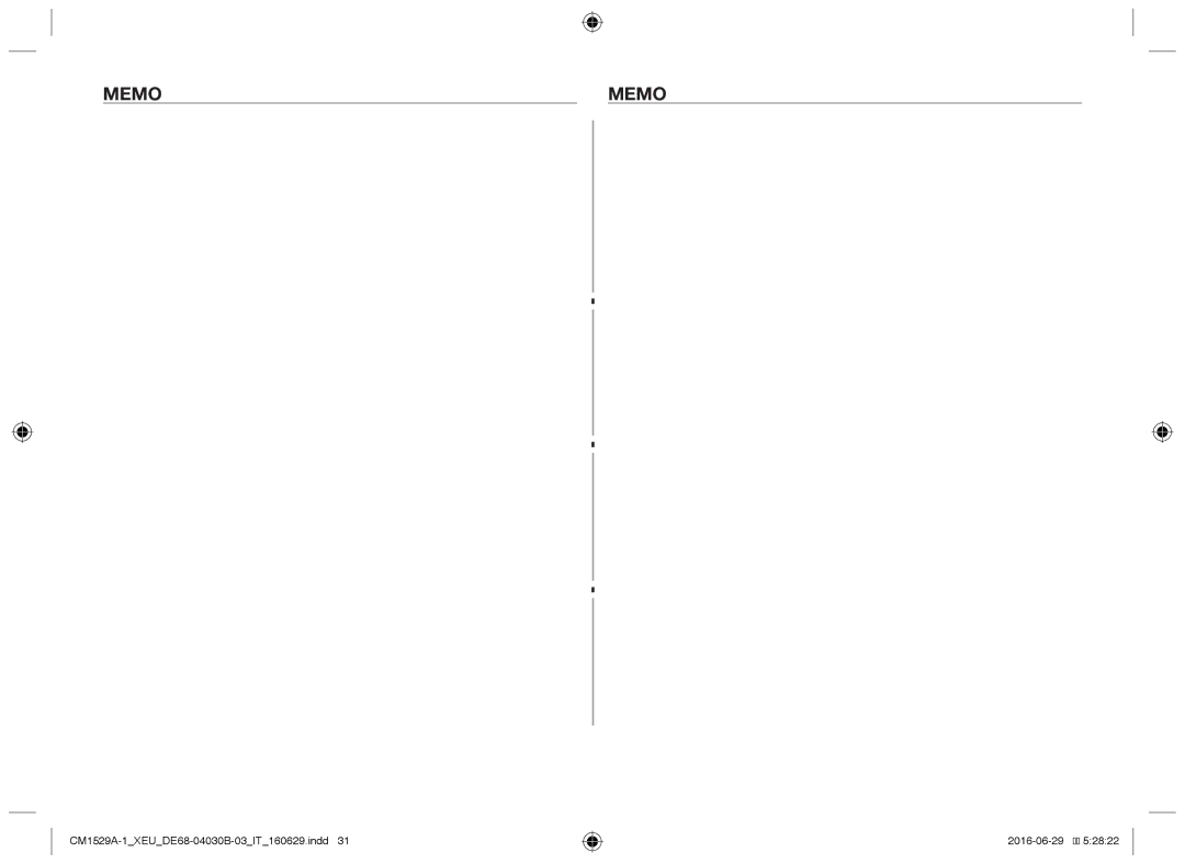 Samsung CM1929/XEF, CM1329A/XEU, CM1529A-1/XEU, CM1929A/XEU, CM1929/XET manual Memo 