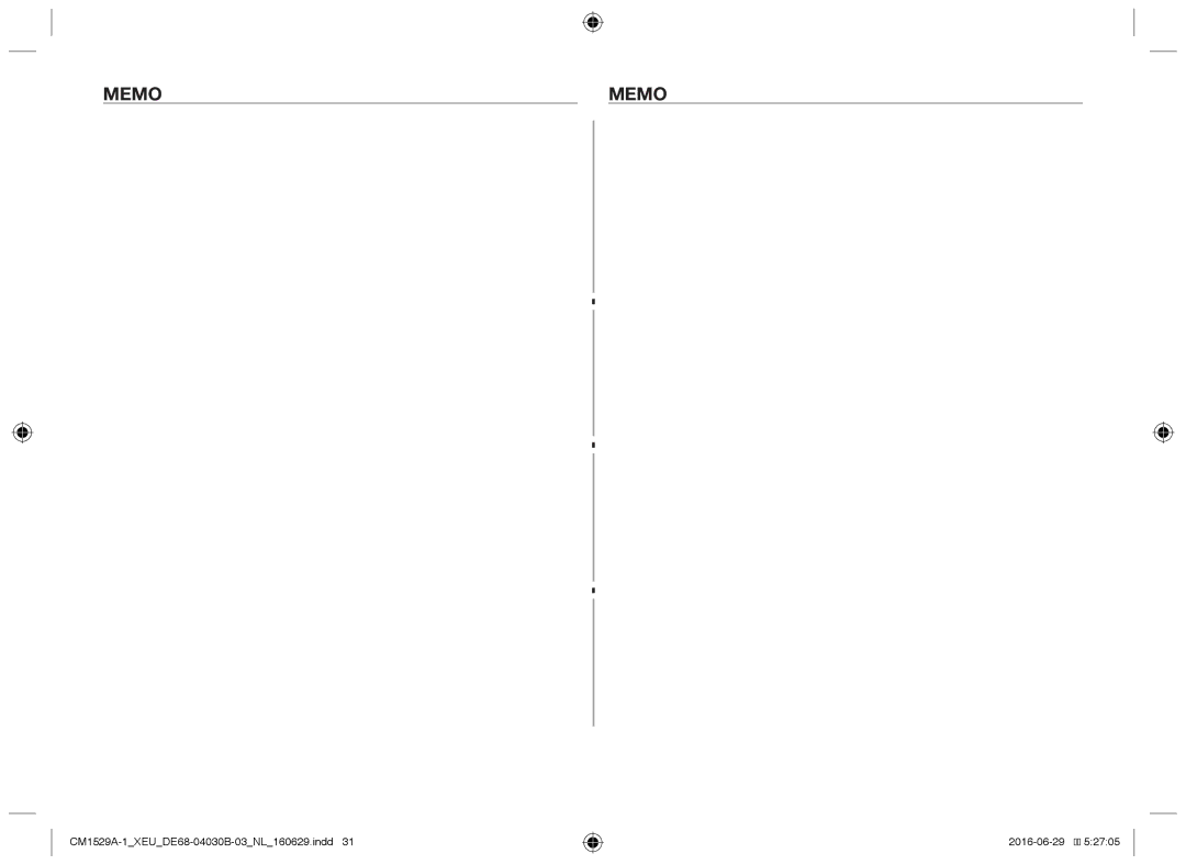 Samsung CM1929/XET, CM1329A/XEU, CM1529A-1/XEU, CM1929/XEF, CM1929A/XEU manual Memo 