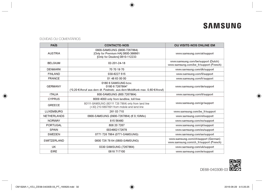 Samsung CM1929/XEF, CM1329A/XEU, CM1529A-1/XEU, CM1929A/XEU Dúvidas OU Comentários, CONTACTE-NOS OU VISITE-NOS Online EM 