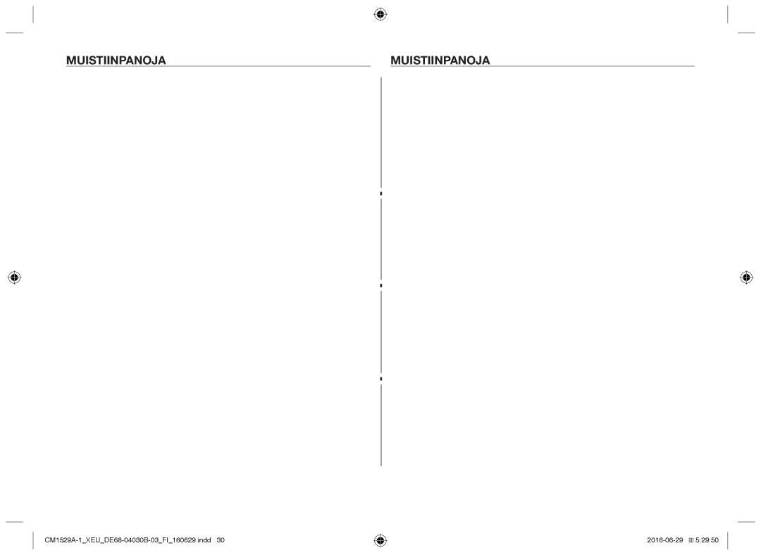 Samsung CM1529A-1/XEU, CM1329A/XEU, CM1929/XEF, CM1929A/XEU, CM1929/XET manual Muistiinpanoja 