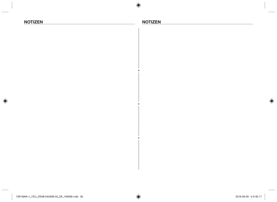 Samsung CM1329A/XEU, CM1529A-1/XEU, CM1929/XEF, CM1929A/XEU, CM1929/XET manual Notizen 